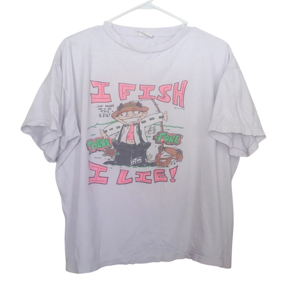 Vintage‎ Fisherman shirt Tee Trendy Novelty